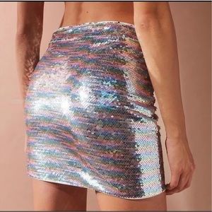 Urban outfitters rainbow sequins skirt size XS